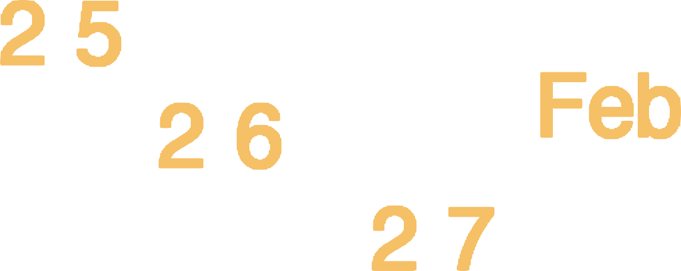 25 26 27 Feb
